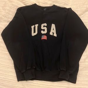 Brandy Melville Navy USA Crewneck